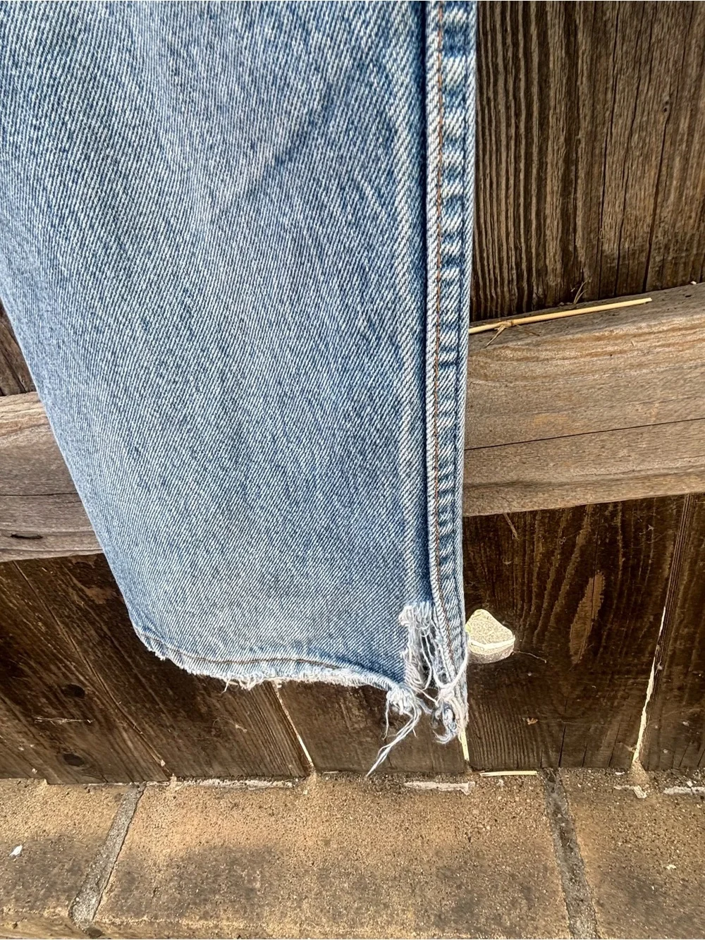 80s Vintage USA Levi’s 501 Distressed Blue Jeans Tagged 34 x 34 Fit 31-32